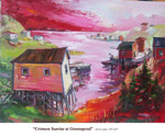 Crimson Sunrise at Greenspond, Oil on Canvas